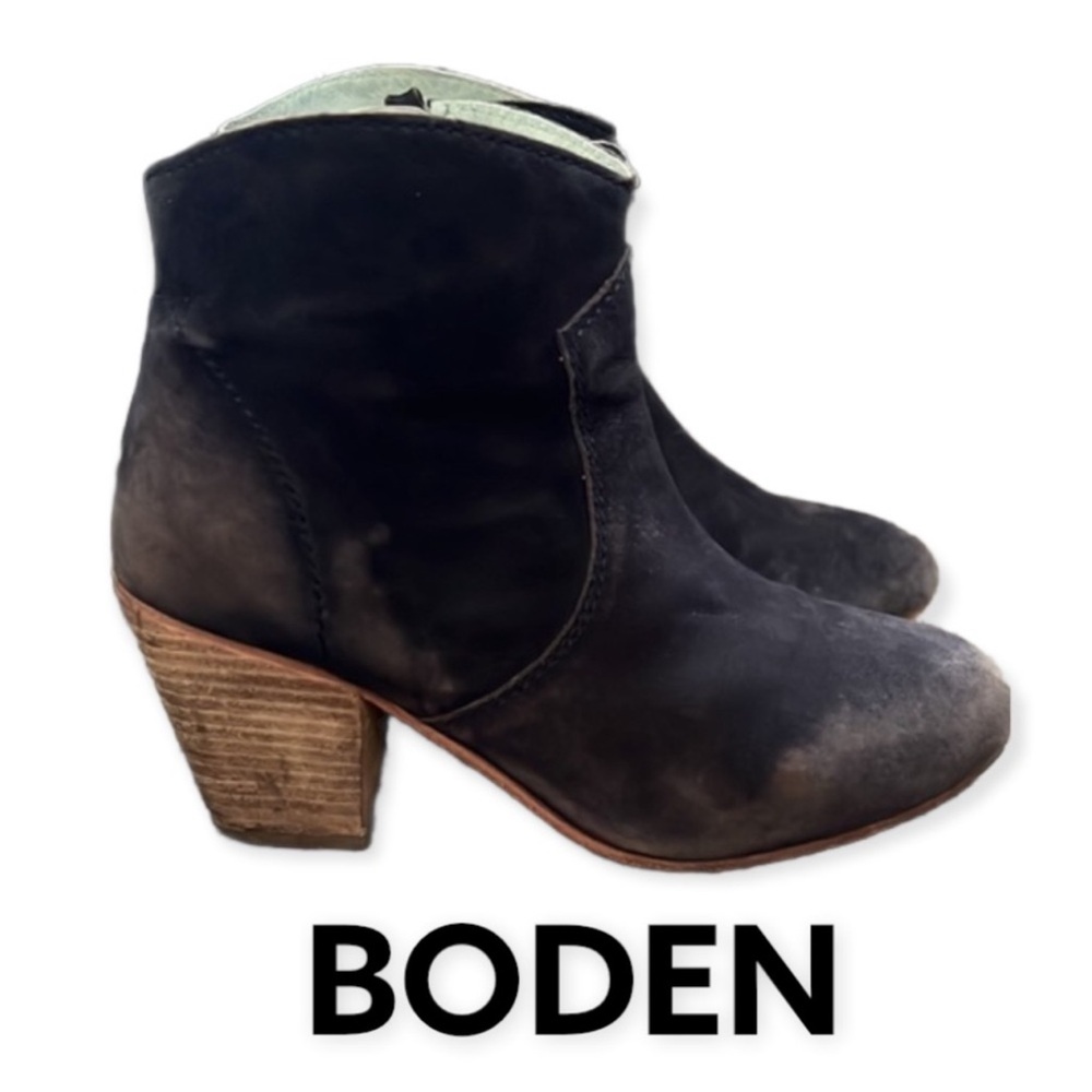 Authentic Boden sueded leather designer boots sz 7 Euro 37